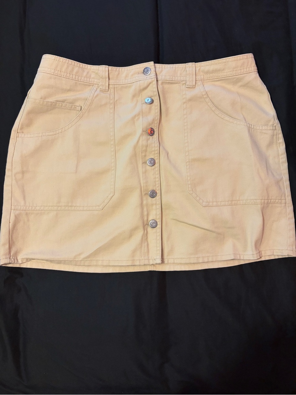 Old Navy.  Button-Front Mini Skirt in Khaki.